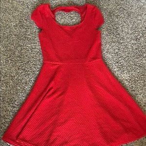 Red dress heart back